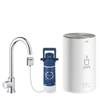 Grohe Red Mono staande kraan en boiler maat M rond draaibaar chroom 30085001 4