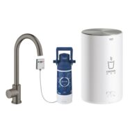 Grohe Red Mono staande kraan en boiler maat M – rond draaibaar hard graphite geborsteld 30085AL1 3