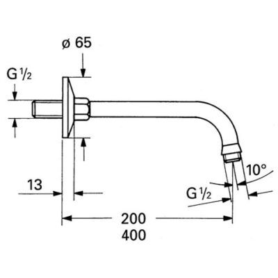 Grohe Relexa douchearm chroom 27406000 4