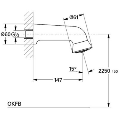 Grohe Relexa hoofddouche 1 straalsoort Ø61 mm chroom 28948000 6 Grohe Relexa hoofddouche 1 straalsoort Ø61 mm chroom 28948000 6