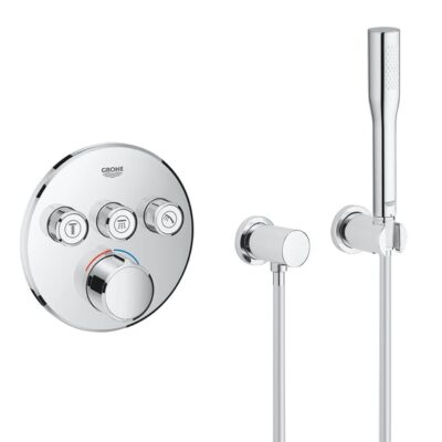 Grohe SmartControl inbouw regendouche met drukknop en draaigrepen – Ø31cm chroom 34709000 5