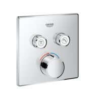 Grohe SmartControl inbouwmengkraan thermostatisch met 3 knoppen vierkant design chroom 27l/min 29148000