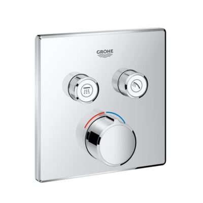 Grohe SmartControl inbouwmengkraan thermostatisch met 3 knoppen vierkant design chroom 27l/min 29148000 4