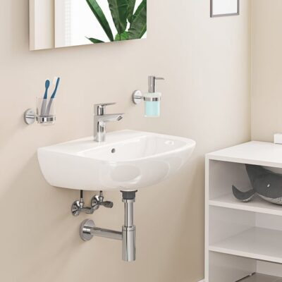 Grohe Start Edge wastafelkraan S-Size met afsluitbare afvoerplug push open chroom 23898001 4