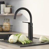 Grohe Start keukenmengkraan mat-zwart rond draaibaar 304692430 Grohe Start keukenmengkraan mat-zwart rond draaibaar 304692430