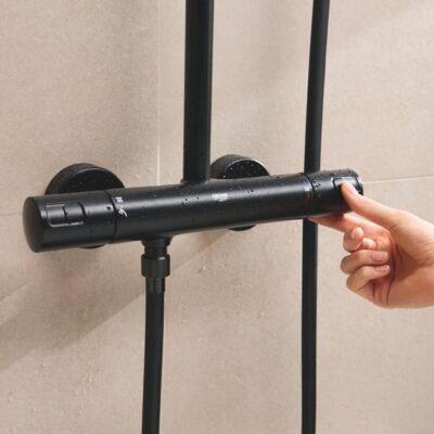 Grohe Vitalio Comfort thermostatische opbouw regendoucheset met EcoJoy 250 x 250 mm mat-zwart 266972431 7