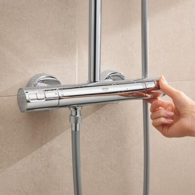 Grohe Vitalio Comfort thermostatische opbouw regendoucheset met EcoJoy 250 x 250 mm chroom 26696001 4
