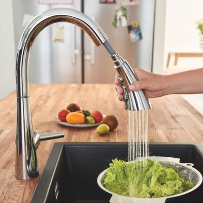 Grohe Zedra eenhendel keukenmengkraan draaibaar uittrekbaar chroom 32294002 32 Grohe Zedra eenhendel keukenmengkraan draaibaar uittrekbaar chroom 32294002 32