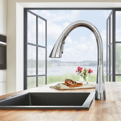 Grohe Zedra eenhendel keukenmengkraan draaibaar uittrekbaar chroom 32294002 35 Grohe Zedra eenhendel keukenmengkraan draaibaar uittrekbaar chroom 32294002 35
