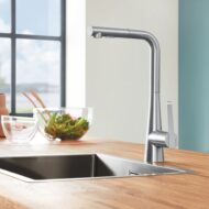 Grohe Zedra eenhendel keukenmengkraan draaibaar uittrekbaar Supersteel 32553DC2 Grohe Zedra eenhendel keukenmengkraan draaibaar uittrekbaar Supersteel 32553DC2