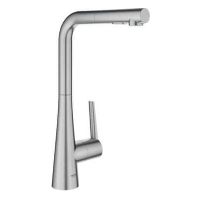 Grohe Zedra eenhendel keukenmengkraan draaibaar uittrekbaar Supersteel 32553DC2 6