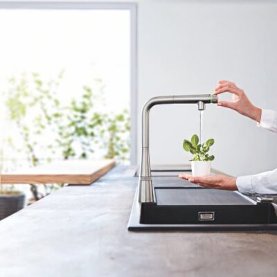 Grohe Zedra eenhendel keukenmengkraan uittrekbaar draaibaar supersteel 31593DC2 5