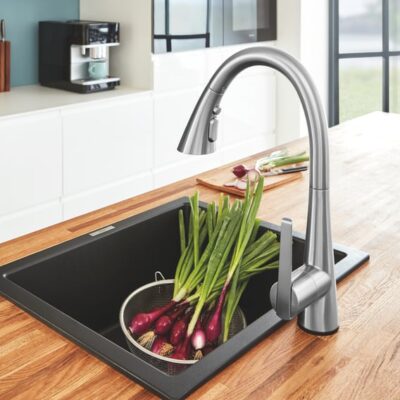 Grohe Zedra elektronische eengreeps keukenmengkraan draaibaar uittrekbaar Supersteel 30219DC2 5