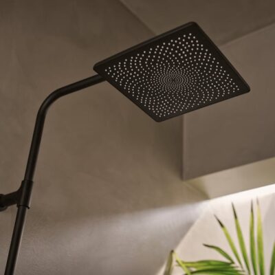 Hansa Aurelia thermostatische opbouw regendoucheset 250 x 250 mm mat-zwart 4719911333 5