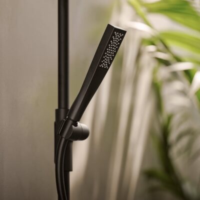 Hansa Aurelia thermostatische opbouw regendoucheset 250 x 250 mm mat-zwart 4719911333 6