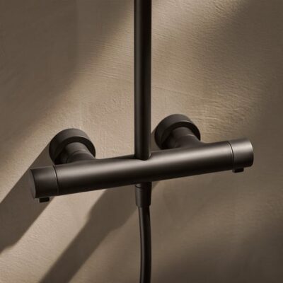 Hansa Aurelia thermostatische opbouw regendoucheset 250 x 250 mm mat-zwart 4719911333 7