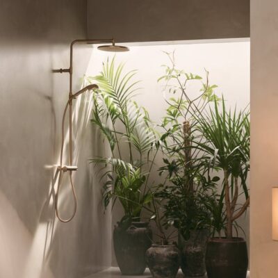 Hansa Aurelia thermostatische opbouw regendoucheset Ø300 mm brons geborsteld 4719910381 4