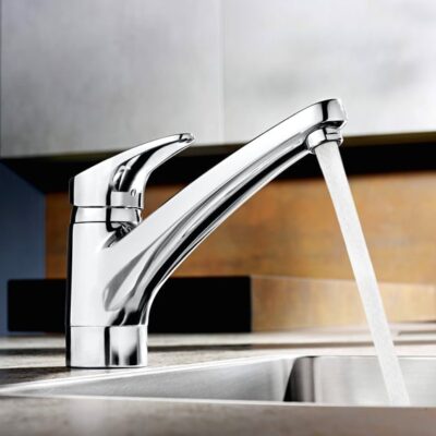 Hansa Hansamix spoeltafel eenhendel-een-gats kraan haaks draaibaar chroom 1121183 4