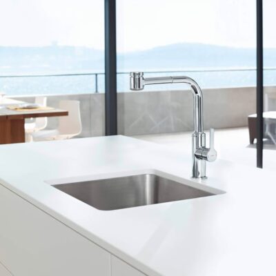 Hansa Hansaronda draaibare uittrekbare chroom lagedruk kraan 55231103 6