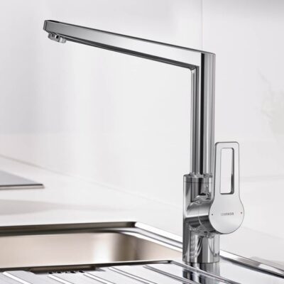 Hansa HansaTwist spoelbak eenhands kraan draaibare uitloop chroom 9202205 5