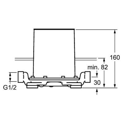 Hansa inbouwdeel voor vrijstaande eengreeps badkraan 53280100 4