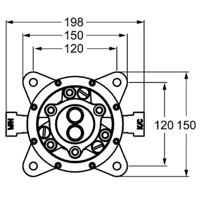 Hansa inbouwdeel voor vrijstaande eengreeps badkraan 53280100 5