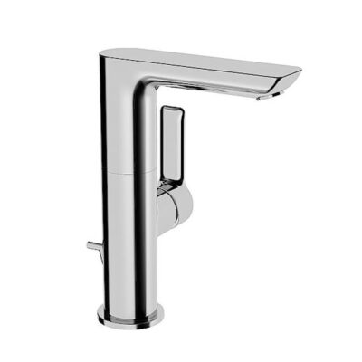 Hansa Ligna wastafelkraan met trekstang-afvoergarnituur chroom 55302203 8 Hansa Ligna wastafelkraan met trekstang-afvoergarnituur chroom 55302203 8