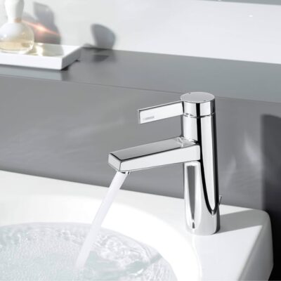 Hansa Loft wastafelkraan met trekstang afvoergarnituur chroom 57542203 9 Hansa Loft wastafelkraan met trekstang afvoergarnituur chroom 57542203 9