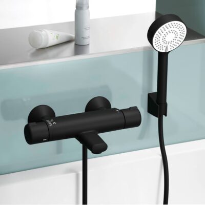 Hansa Micra opbouw bad thermostaatkraan 2 verbruikers mat-zwart 5816217133 4