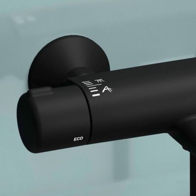 Hansa Micra opbouw bad thermostaatkraan 2 verbruikers mat-zwart 5816217133 6