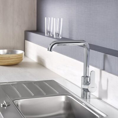 Hansa Primo draaibare chroom spoeltafel eenhendel eengatskraan 49202203 4