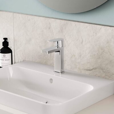 Hansa Stela wastafelkraan met trekstang afvoergarnituur chroom 57182273 4