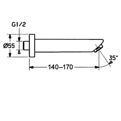 Hansa Universal baduitloop chroom 52502100 4