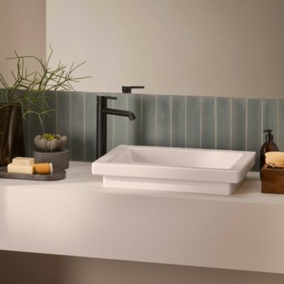 Hansa Vantis Style wastafelkraan met verhoogde kraanlichaam mat-zwart 5447220733 6