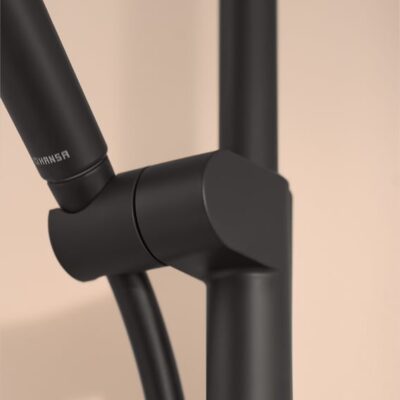 Hansa Viva glijstangset met garnituur 3 straalsoorten 766 mm mat-zwart 4416021033 4