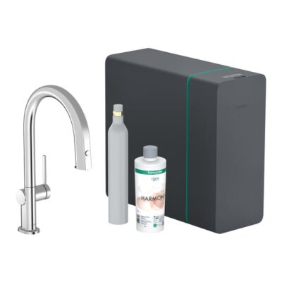 Hansgrohe Aqittura M91 filtersysteem 210 uittrekbare uitloop 1 straalsoort sBox starterset SodaSystem chroom 76806000 8
