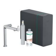 Hansgrohe Aqittura M91 filtersysteem 240 uittrekbare uitloop 1 straalsoort starterset SodaSystem – haaks draaibaar chroom 76810000