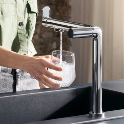 Hansgrohe Aqittura M91 filtersysteem 240 uittrekbare uitloop 1 straalsoort starterset SodaSystem – haaks draaibaar chroom 76810000 4