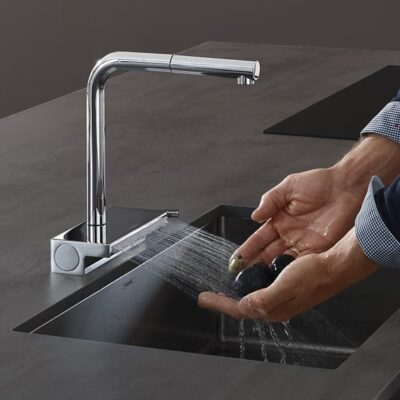 Hansgrohe Aquno Select M81 eengreeps keukenmengkraan uittrekbaar 2 straalsoorten chroom 73830000 6
