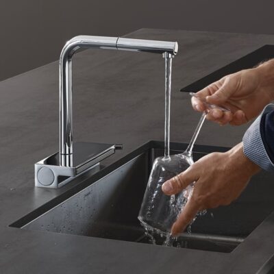 Hansgrohe Aquno Select M81 eengreeps keukenmengkraan uittrekbaar 2 straalsoorten chroom 73830000 7