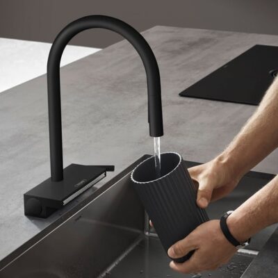 Hansgrohe Aquno Select M81 eengreeps keukenmengkraan uittrekbaar mat-zwart 73831670 8