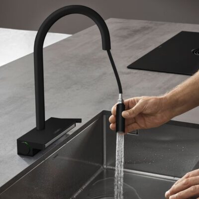 Hansgrohe Aquno Select M81 eengreeps keukenmengkraan uittrekbaar mat-zwart 73831670 10