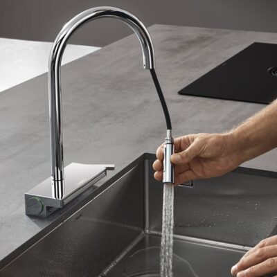 Hansgrohe Aquno Select M81 keukenmengkraan uittrekbaar 3 stralen chroom 73837000 9