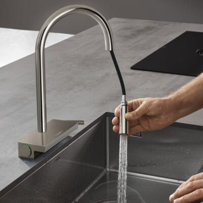 Hansgrohe Aquno Select M81 keukenmengkraan uittrekbaar 3 stralen edelstaal 73837800 7