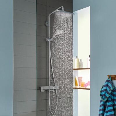 Hansgrohe Croma E thermostatische opbouw regendoucheset 280 x 170 mm chroom 27630000 4
