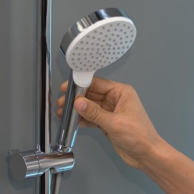 Hansgrohe Crometta glijstangset met garnituur 1 straalsoort 959 mm chroom wit 26537400 7