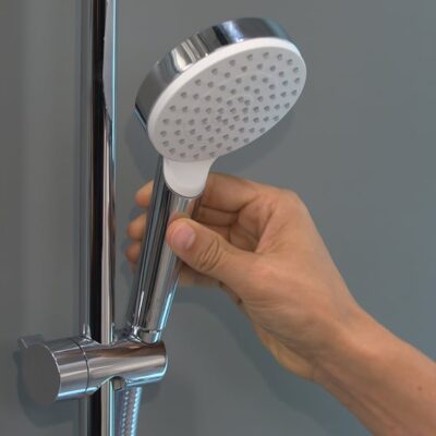 Hansgrohe Crometta glijstangset met garnituur 1 straalsoort 959 mm chroom wit 26539400 7