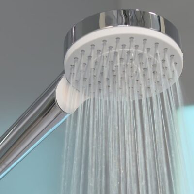 Hansgrohe Crometta handdoucheset zonder stang 1 straalsoort chroom wit 26567400 7 Hansgrohe Crometta handdoucheset zonder stang 1 straalsoort chroom wit 26567400 7