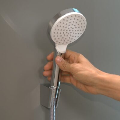 Hansgrohe Crometta handdoucheset zonder stang 2 straalsoorten chroom wit 26691400 9 Hansgrohe Crometta handdoucheset zonder stang 2 straalsoorten chroom wit 26691400 9