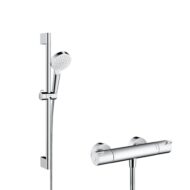 Hansgrohe Crometta Vario thermostatische eengreeps mengkraan wandopbouw chroom 27812400 23 Hansgrohe Crometta Vario thermostatische eengreeps mengkraan wandopbouw chroom 27812400 23